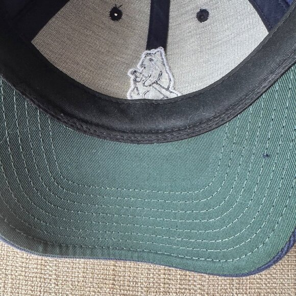 Chicago Cubs Navy Embroidered Bear Logo Baseball Cap American Needle VTG - Picture 5 of 9